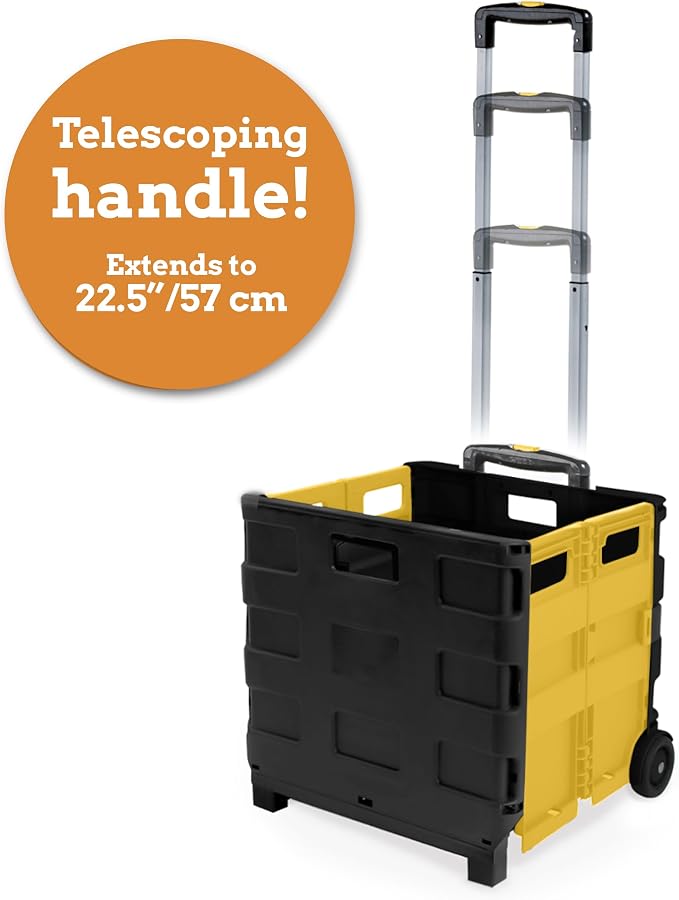 Inspired Living Ultra-Slim Rolling Collapsible Storage Pack-N-Roll Utility-carts - Image 7