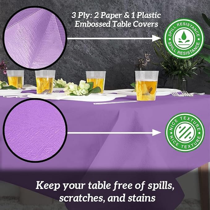 PARTY BARGAINS 5 Disposable Table Covers - Image 4