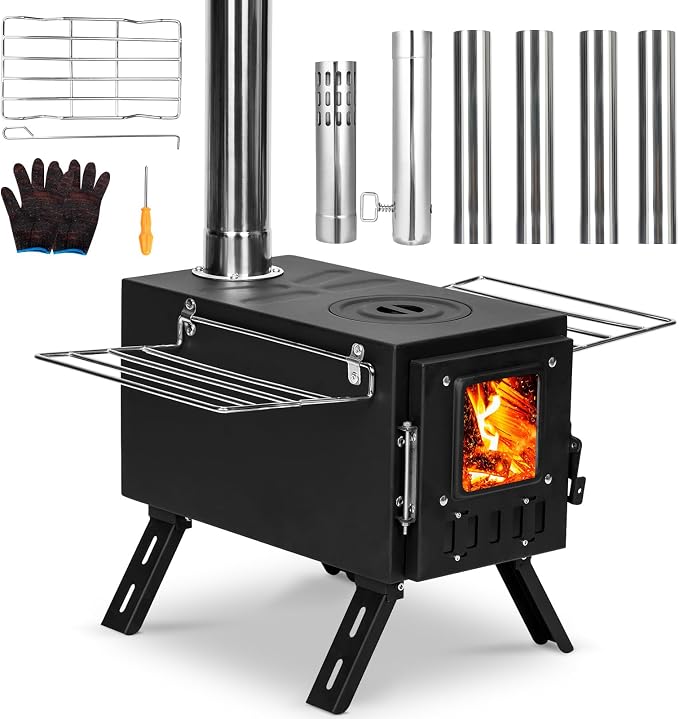 Upgraded Portable Wood Stove for Camping, YRenZ Compact Tent Stove by Unknown