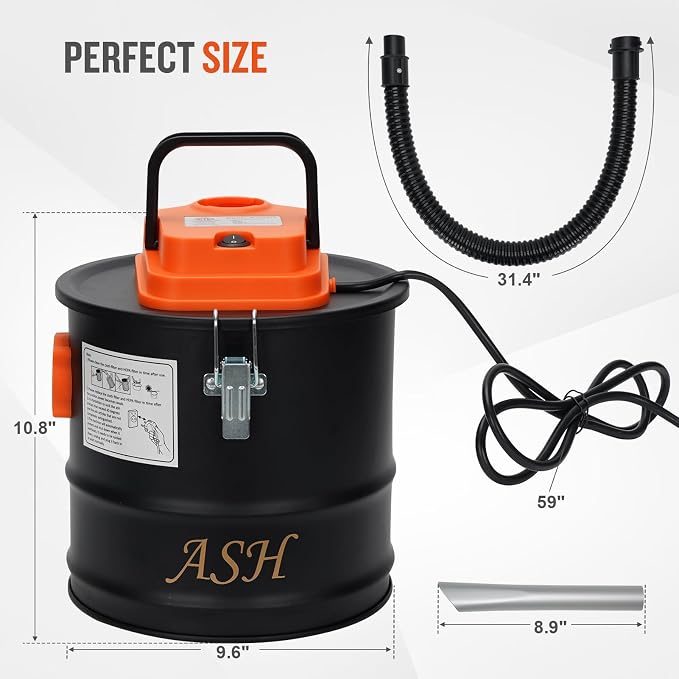 Ash Vacuum Cleaner -2.6 Gallon Fireplace Ash Vac - Image 7