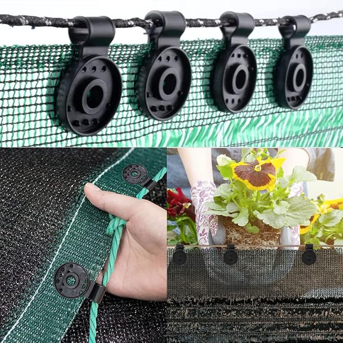 50 PCS Shade Cloth Heavy Duty Lock Grip, Shade Cloth Plastic Clips, Windproof - Image 4