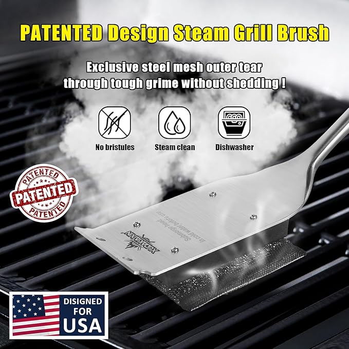 BBQ Replaceable Scraper Cleaning Head, Durable - Image 3
