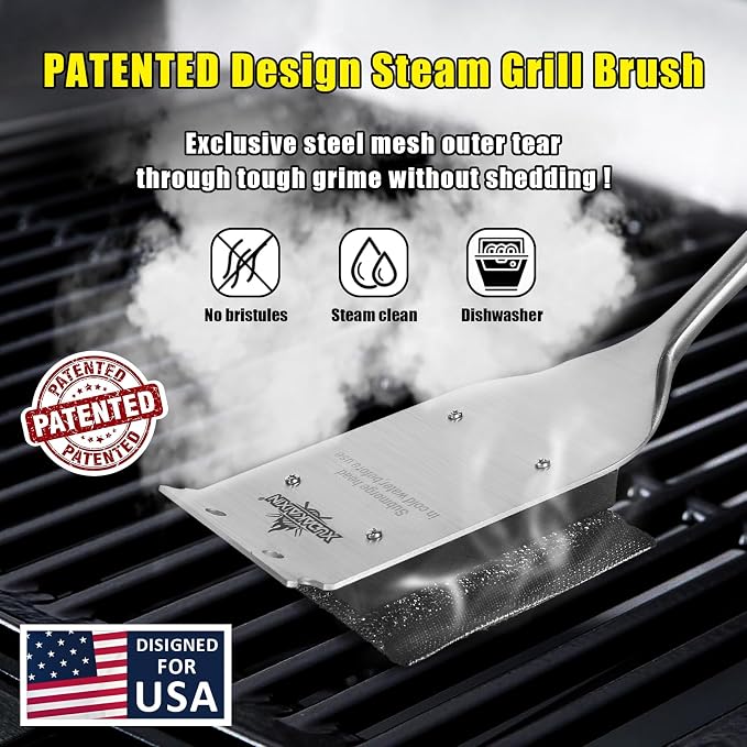 BBQ Replaceable Scraper Cleaning Head, Durable - Image 3