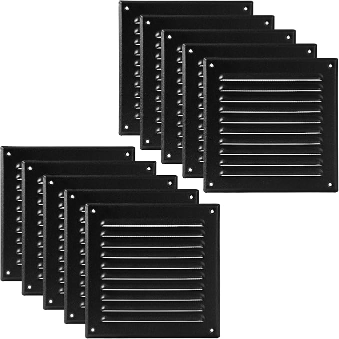 Vent Systems 6 x 6 Inch Pack of 10 Black Vent Cover by VentSystems