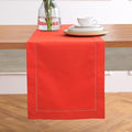 Solino Home Cotton Linen Poppy Red Table Runner 72 Inches Long by SolinoHome