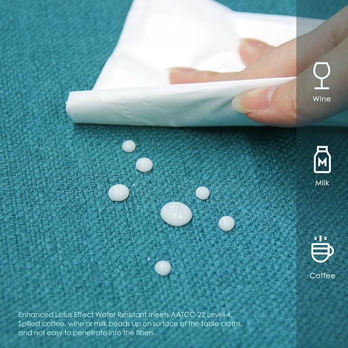 BALCONY & FALCON Small Square Tablecloth Washable Wrinkle Resistant and Water - Image 3