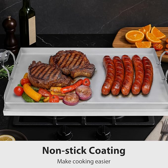 Utheer 23" x 16" Ceramic Nonstick Stainless Steel Griddle - Image 7