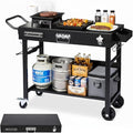 VINGLI Outdoor Grill Table Cart, Foldable Grill Cart by VINGLI