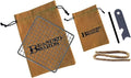 Portable Bushcraft Stainless BBQ Cooking Grill Grate, Bamboo Cutting Board by BrandedBoards