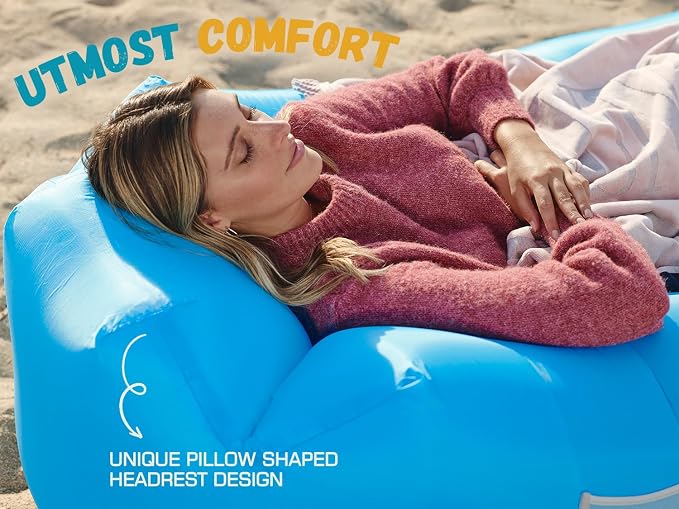 WEKAPO Inflatable Sun Lounger, Air Sofa, Waterproof and Leak-Proof, Picnics and - Image 6