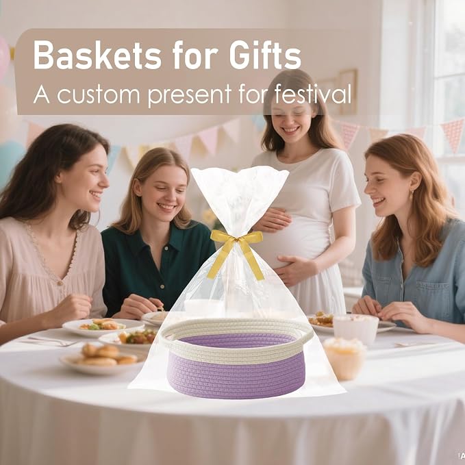 Woven Basket, Small Rope Storage Bin - Image 4