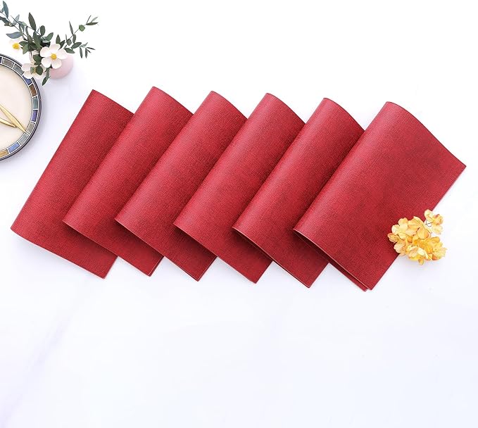 Homaxy Faux Leather Heat Resistant Placemats - Image 7