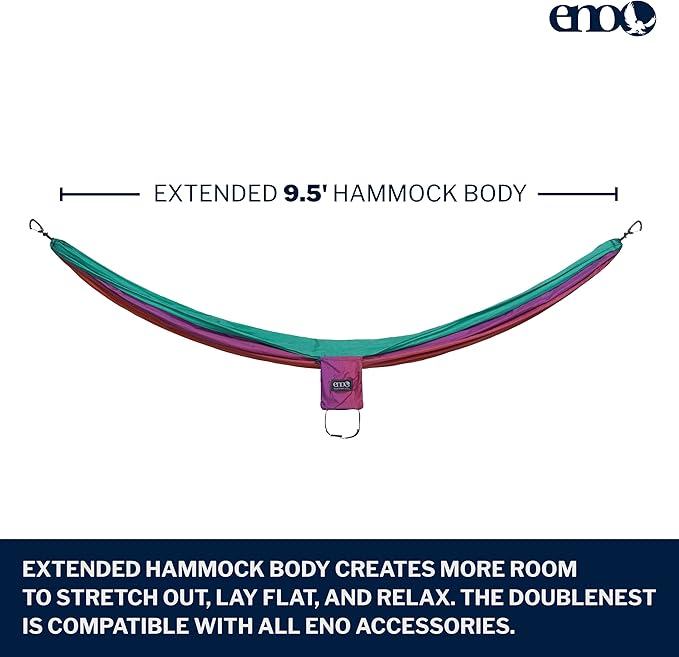 Hammock for Camping and Hiking, Lightweight Nylon in Seaglass