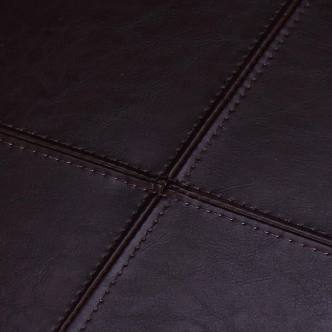 Homebeez Faux Leather Storage Ottoman Square Footrest Stool Cube Bench Ottoman - Image 7