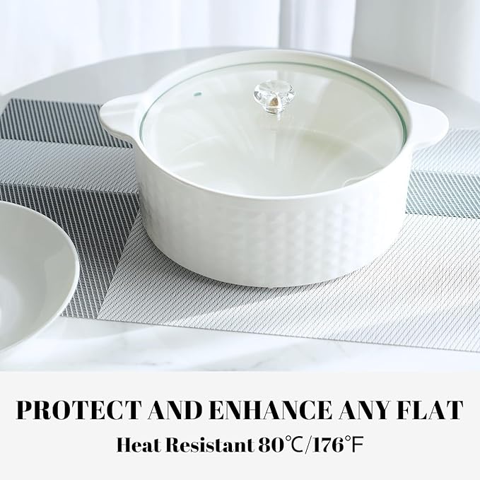 Placemats Set of 12 Vinyl/Plastic Woven Place Mats - Image 4