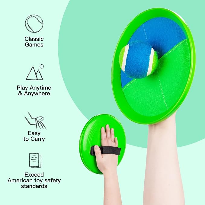 EVERICH TOY Upgraded Toss and Catch Ball Game Set, Kids Toy Stocking Stuffers - Image 3