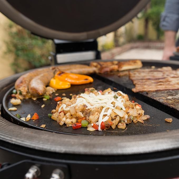Kamado Joe Half-Moon Cast Iron Reversible Flat-Top Griddle - Image 5