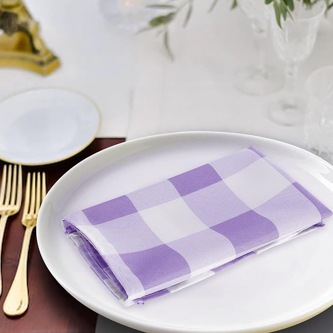 Buffalo Plaid Table Napkins Set of 25 Checkered Cloth Napkins 17x17 inch - Image 5