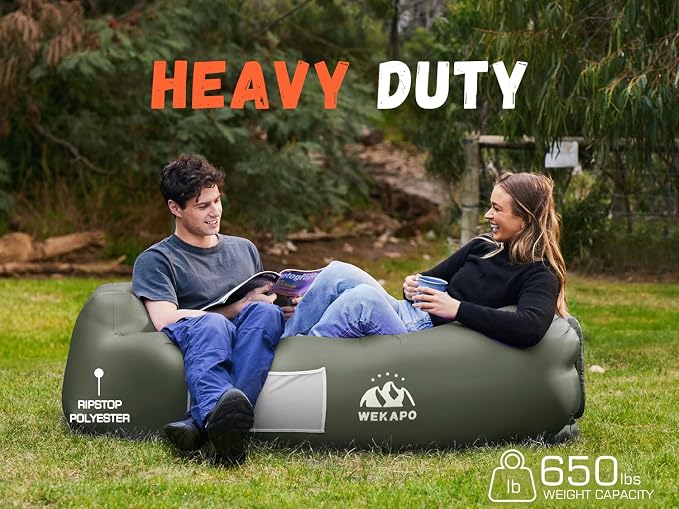WEKAPO Inflatable Sun Lounger, Air Sofa, Waterproof and Leak-Proof, Picnics and - Image 4