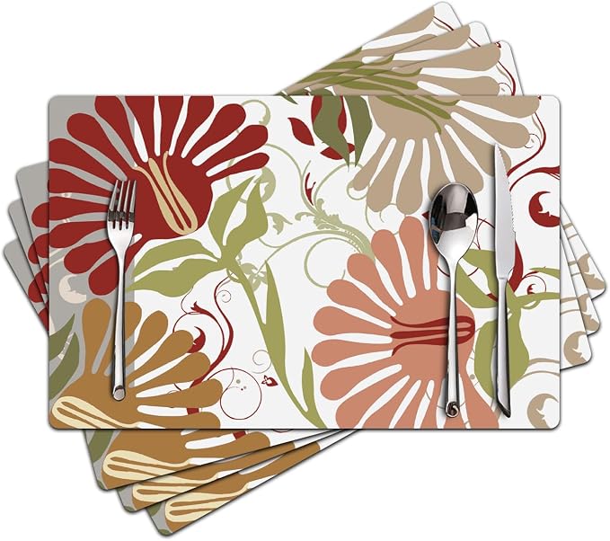Flower Placemats Set of 4 by Unknown