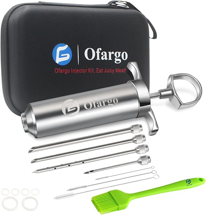 Ofargo Stainless Steel Meat Injector Syringe by GreatgiftsidealforThanksgivingandX-mas