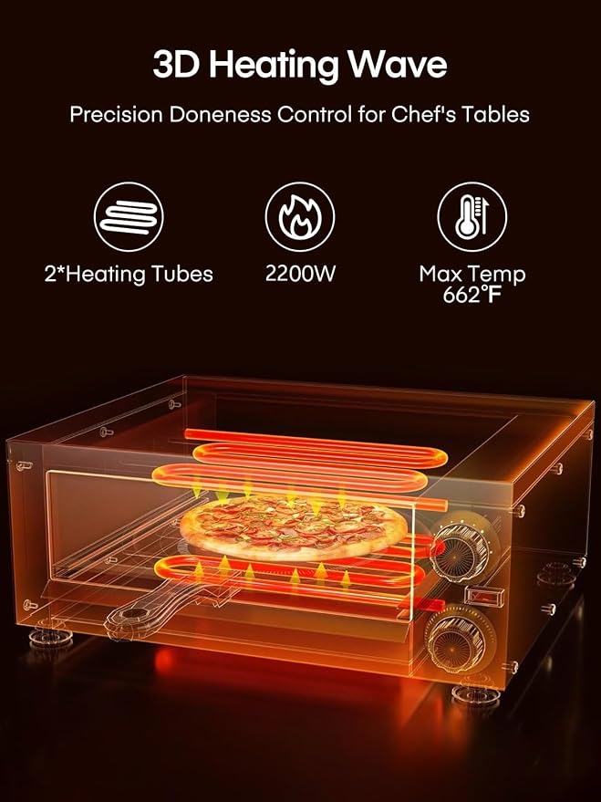 12 Inch Commercial Pizza Oven, Countertop Pizza Ovens - Image 7