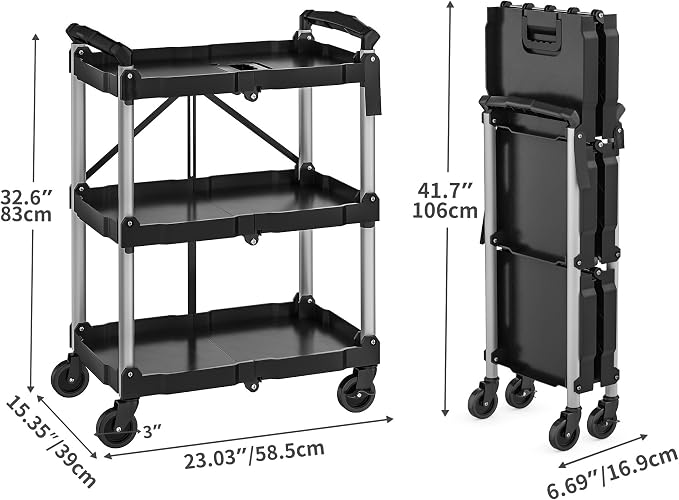 YITAHOME 240LBS Folding Utility Cart - Image 5