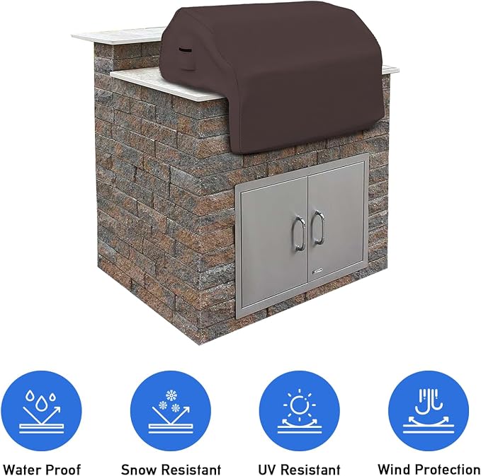 Covers & all Built-in Outdoor Grill Cover, Durable Heavy Duty 18 Oz Waterproof - Image 4