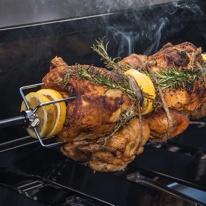 Spire 36 in. Stainless Steel Rotisserie Chicken Grilling Kit - Image 7