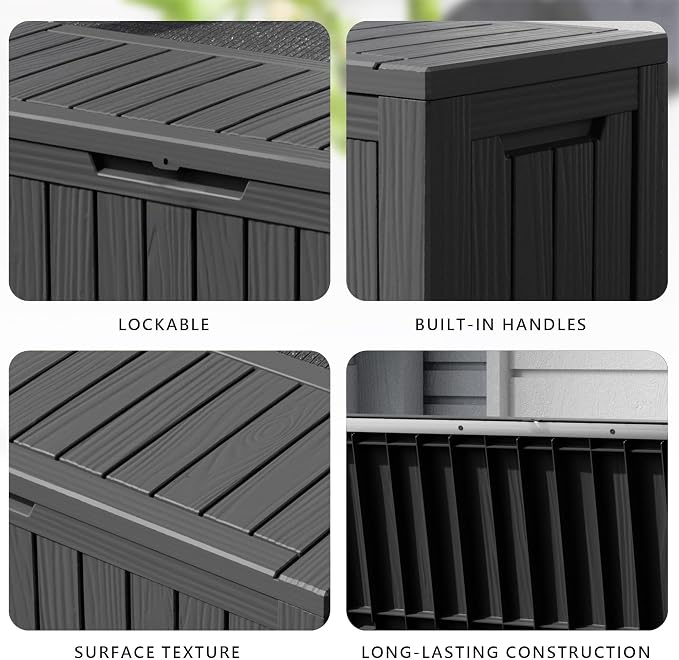 80 Gallon Outdoor Storage Box – Resin Deck Box - Image 6