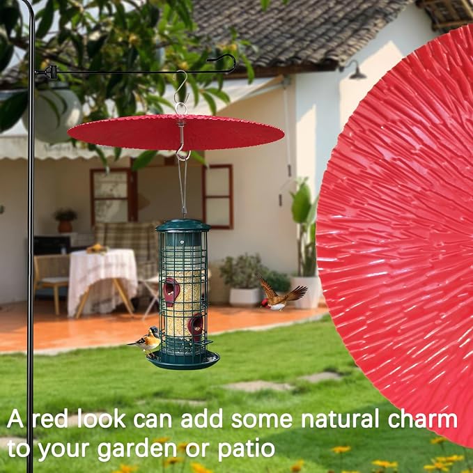 13" Bird Feeder Baffle, Metal Hummingbird Feeder Rain Guard, Metal Hanging - Image 5