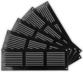 Repa Market 5-Pack 12x4 Inch Air Vent Cover/Black Galvanized Steel Louvered by RepaMarket