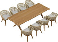 PURPLE LEAF Outdoor Dining Set All-Weather PE Rattan Outdoor Patio Furniture Set by PURPLELEAF