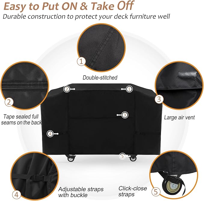 NettyPro Griddle Cover for Blackstone 28 inch Griddle, Waterproof UV Resistant - Image 3