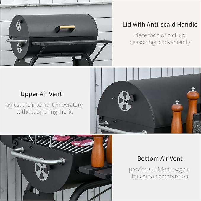 30 Inch Portable Barrel Charcoal Grill - Image 3
