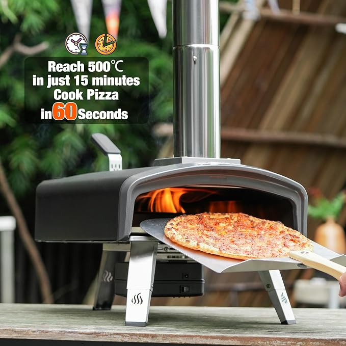 Mimiuo Outdoor Pizza Oven 12“ Wood Charcoal Fired Pizza Oven - Image 4