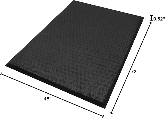Hudson Exchange MaxCush Anti-Fatigue Comfort Industrial Ergonomic Mat Black - Image 4