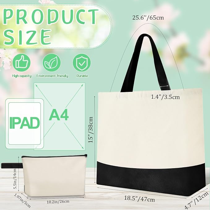 Sanwuta 24 Pcs Canvas Tote Bags Bulk - Image 2