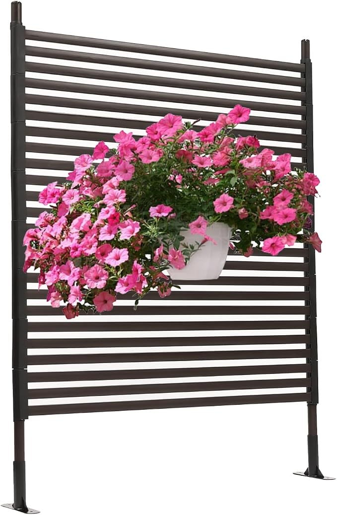Outdoor Freestanding Privacy Screen by WANLECY