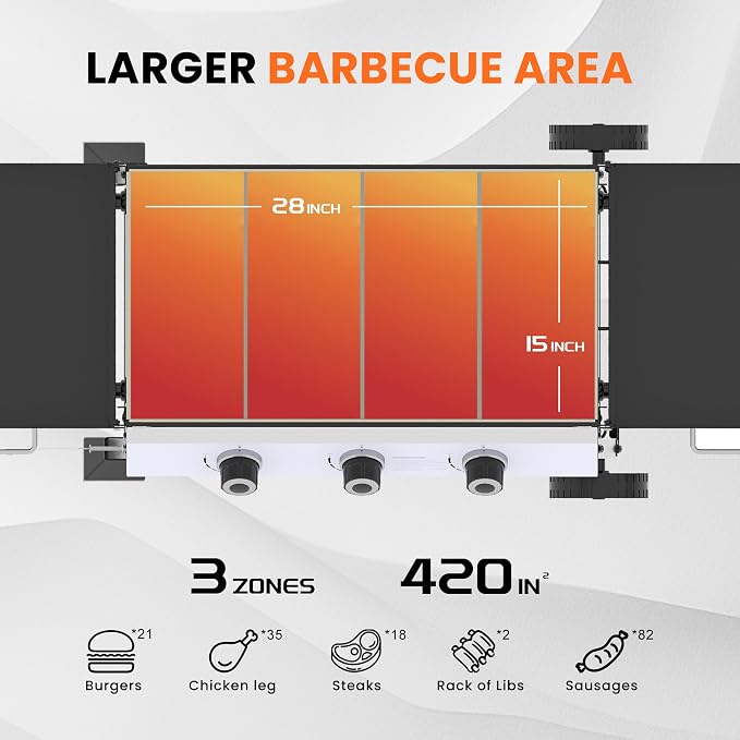 28 Inch Outdoor Flat Top Gas Propane Griddle - Image 2