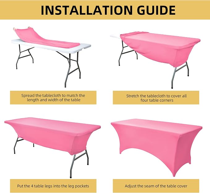 2-Pack 8ft Spandex Table Covers - Image 5