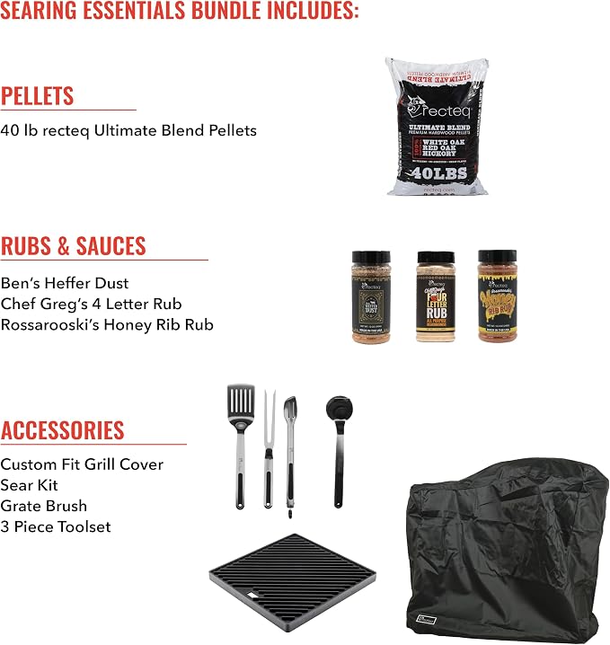 recteq Pellet Grill RT-B380X Bullseye Deluxe + Searing Essentials Bundle - Image 2