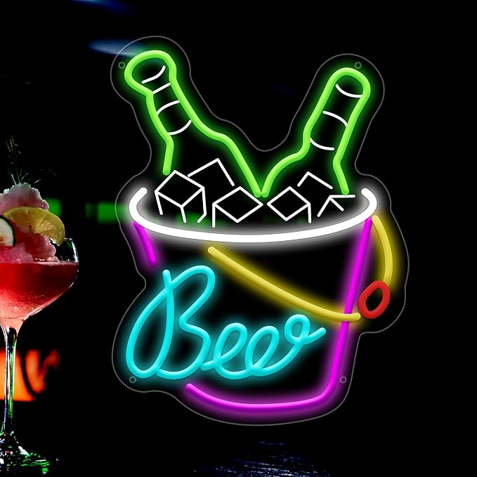 Beer Neon Sign for Wall Decor Dimmable Beer Neon Signs Bar Led Sign for Man - Image 6