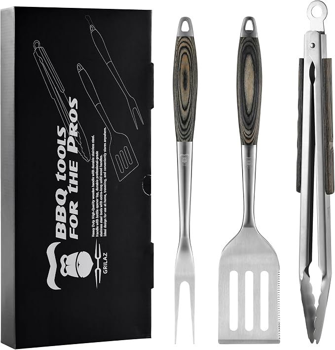 Stainless Steel BBQ Tool Set by Grilaz