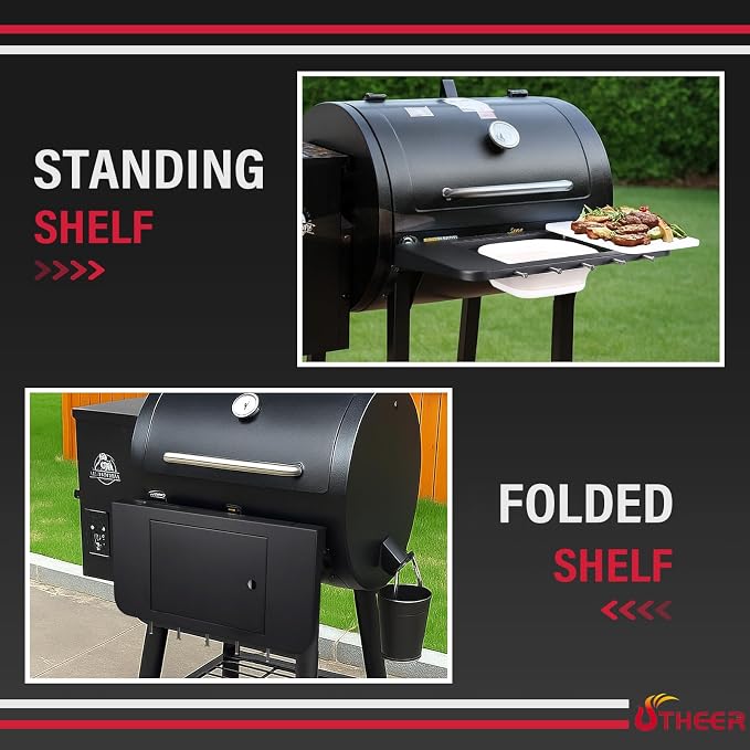 Front Folding Grill Shelf for Pit Boss 700DX, 700FB2 & 800FB2, 23.6" × 12.2" - Image 6