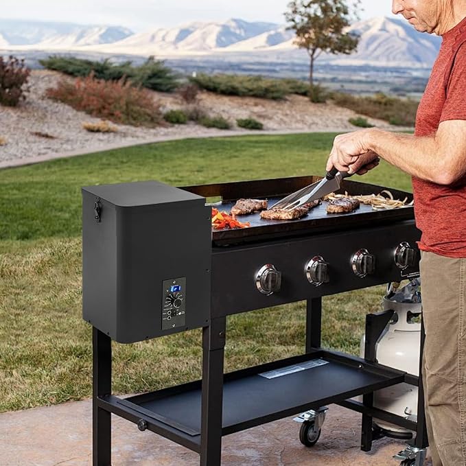 Electric Wood Pellet Smoker Grill Part, 250W 180℉ -500℉ Vertical Pellet Smoker - Image 2