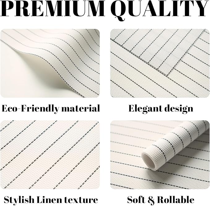 Placemats Set of 8 Vinyl/Plastic Woven Place Mats - Image 2