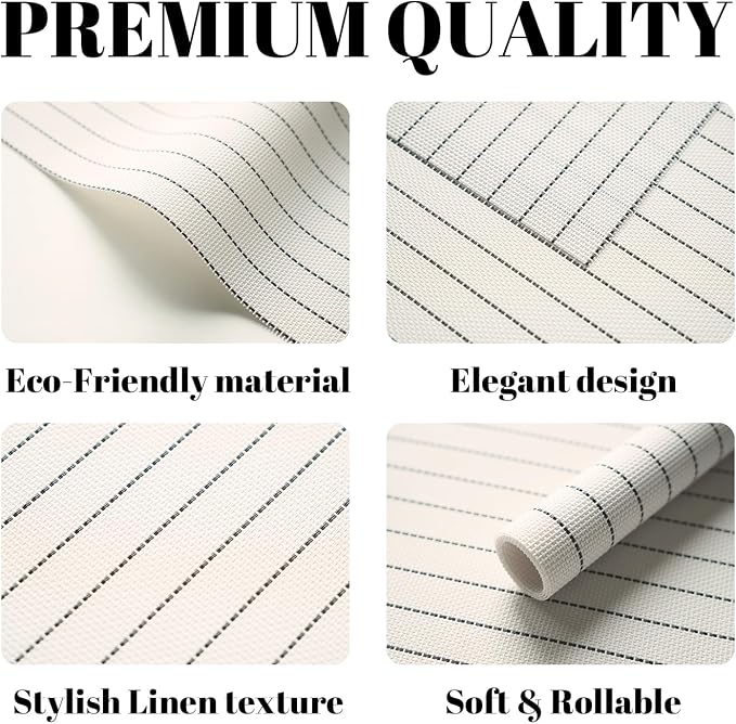 Placemats Set of 4 Vinyl/Plastic Woven Place Mats - Image 2
