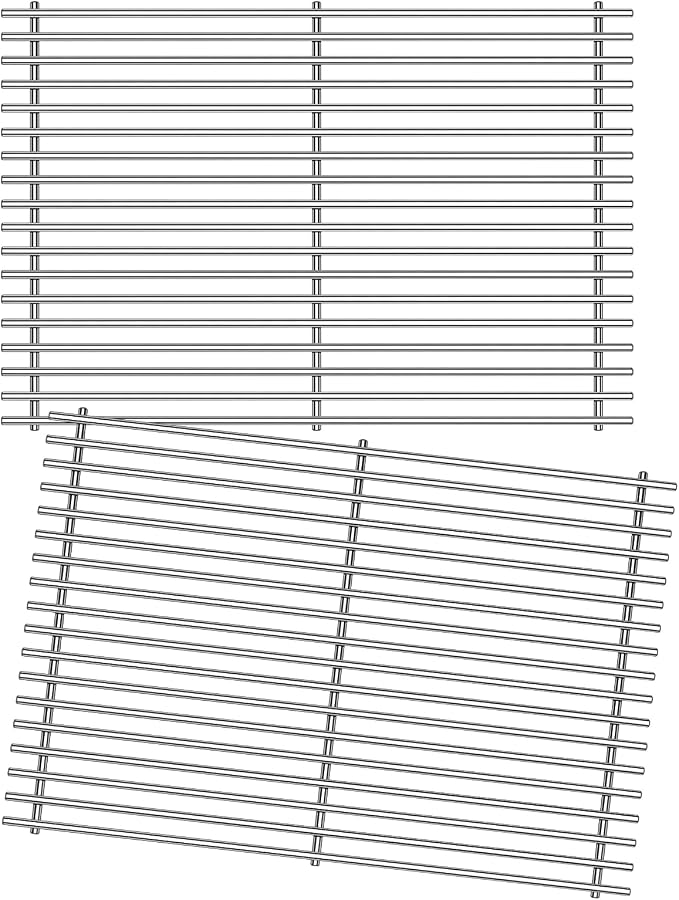 19.5" 304 Stainless Steel Grill Grates by Dictirdy