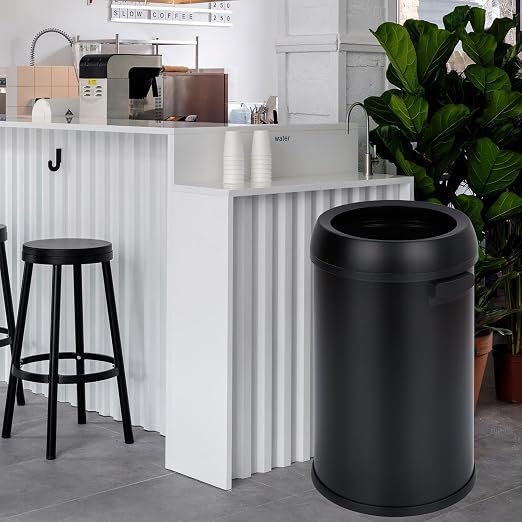 GarveeHome 17 gal/65 L Open Top Trash Can, Stainless Steel Rubbish Bin - Image 6